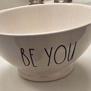 Rae Dunn White & Black 'BE YOU' Dinnerware Bowl One Size